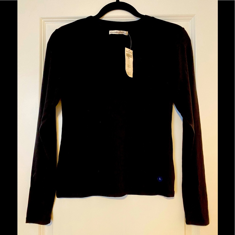 Abercrombie & Fitch Ribbed Long Sleeve Top